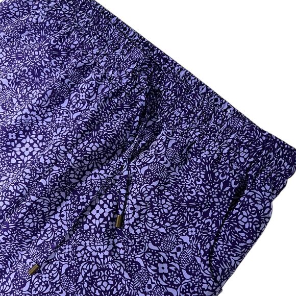 Coldwater Creek Purple Print Pull On Pants Size L - Picture 2 of 8